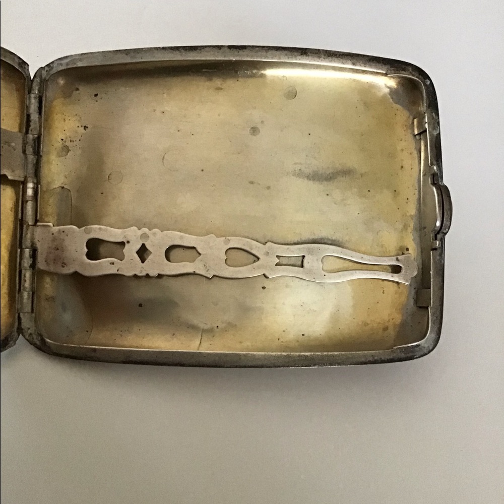 Unger Bros Antique Sterling Cigarette Case Lions - Picture 12 of 16